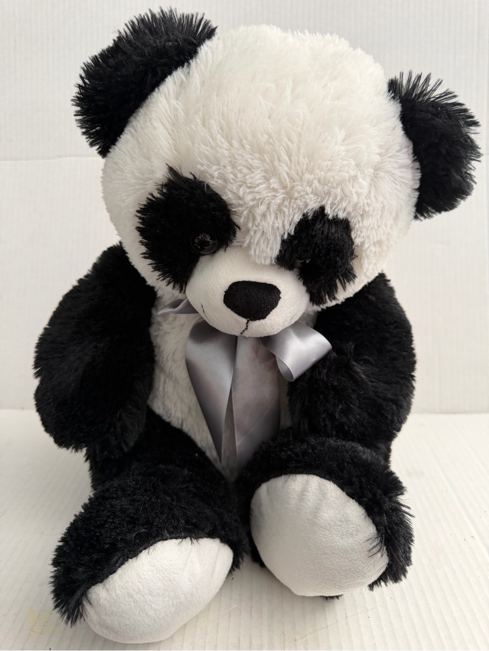 Best Made Toys Black & White Panda Stuffed Animal with Silver Bow